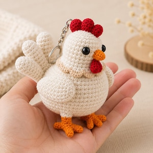 Gehäkelte Küken Schlüsselanhänger Muster, Amigurumi Bauernhof Tier Anleitung (PDF Download)