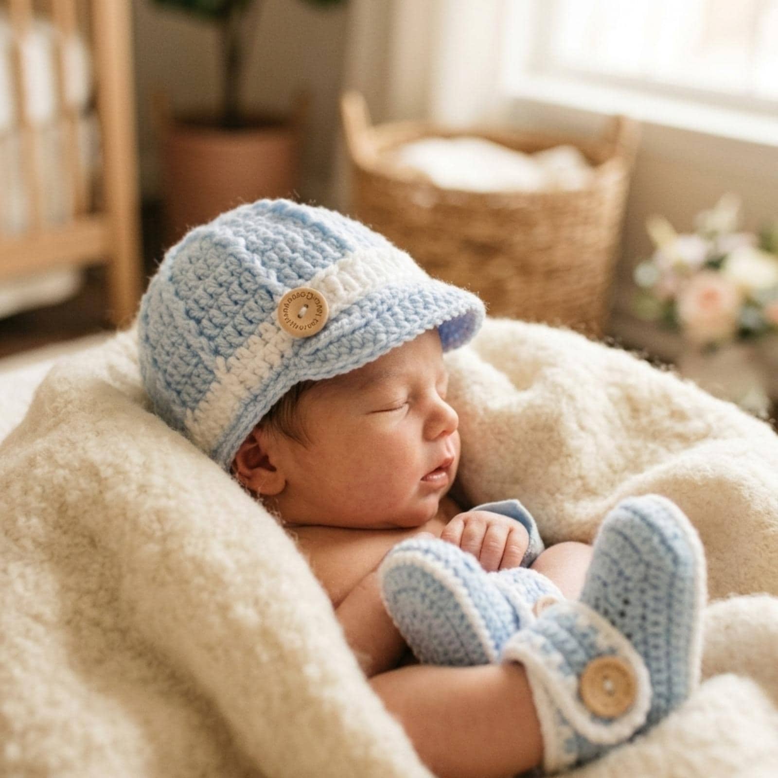 30 Baby Hat Crochet Patterns for Sweet Handmade Gifts and Everyday Warmth 3 Baby Hat and Booties Set for Newborn 0–3 Months