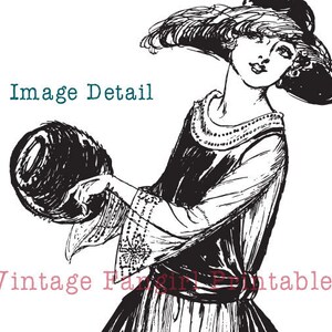 NEW Vintage Women's Fashion Sketches Clip Art Collection 100% Scalable Vector Art image 3