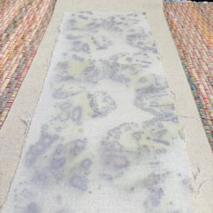 Chabu / Eco Print Linen Tea Table Runner (One of a Kind Nr14)