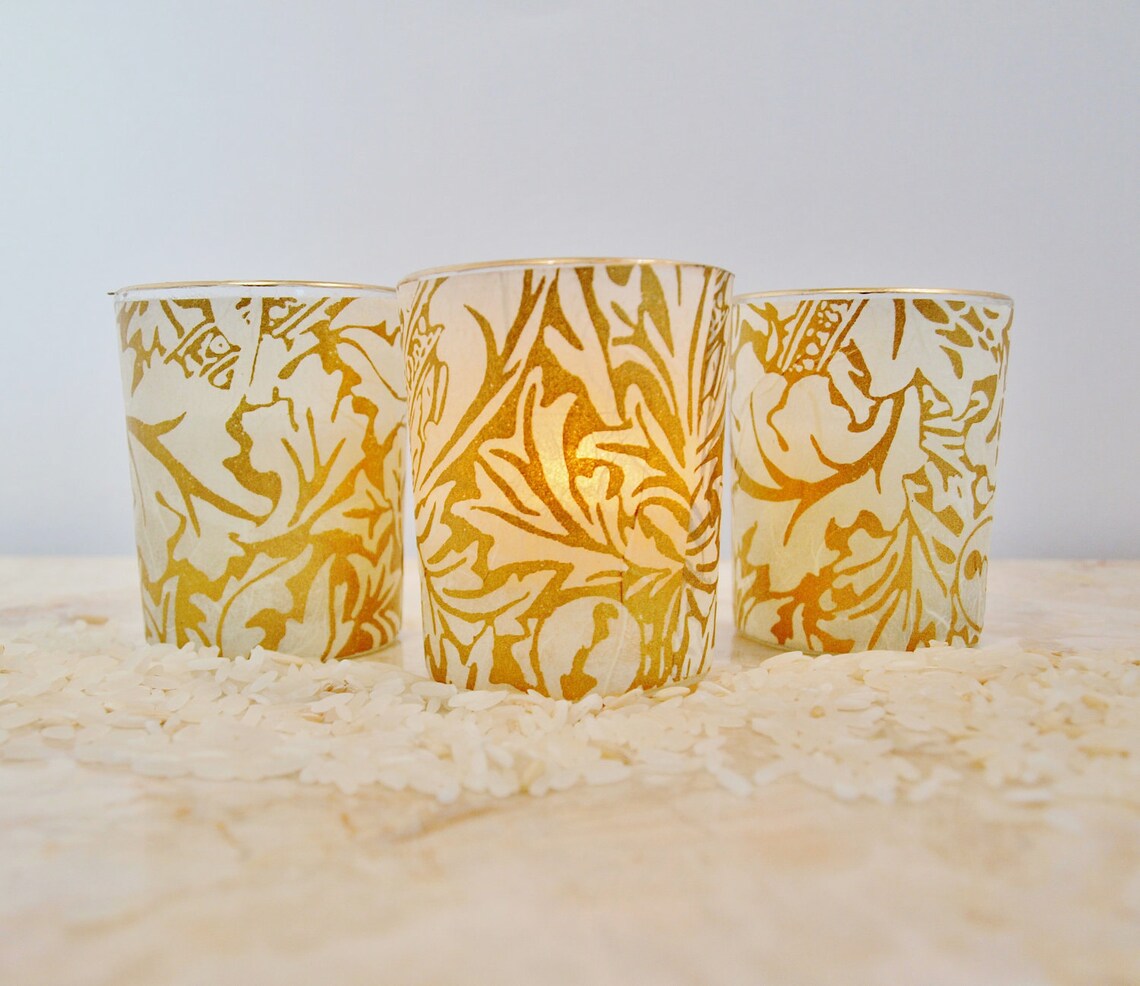 3 Gold Wedding Candle Holders Lighting vintage Etsy