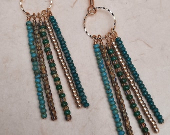 Beaded tassel earrngs