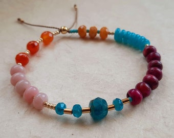 Colorful Mixed Gemstone Bracelet