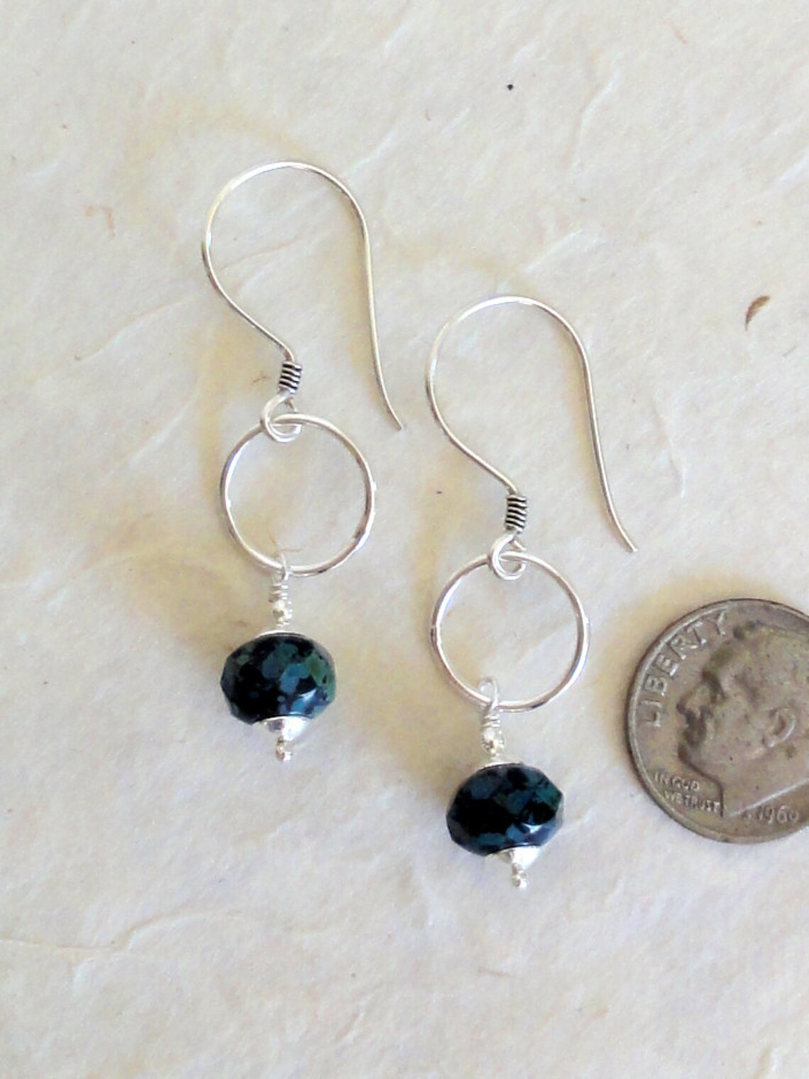 Stainless Steel Hoop Earrings - Silver With Black Stripe, 13mm Outer Diameter, 4mm Wide, Hinged Snap Clasp