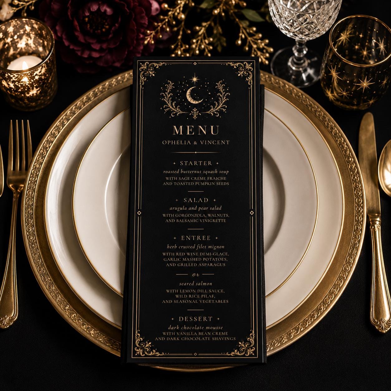 Vintage Wedding Menu - Etsy