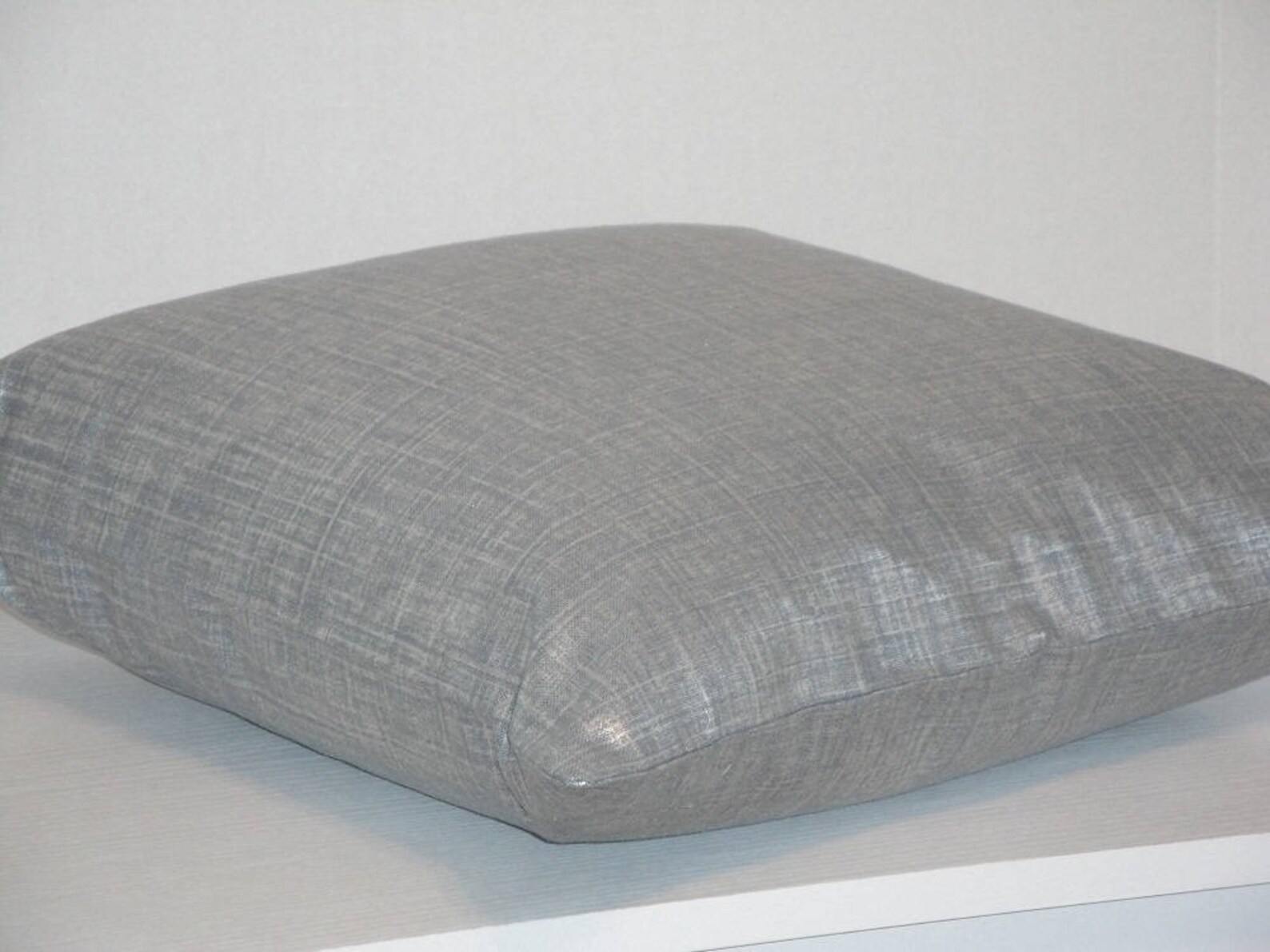 Grey Metallic Decorative Pillow Cover Double Sided Etsy