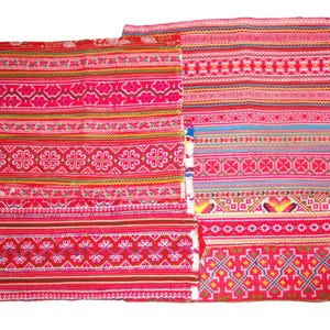 Gebrauchtes besticktes Hmong Textil - Hill tribe Textile für DiY - Jedes wird separat verkauft