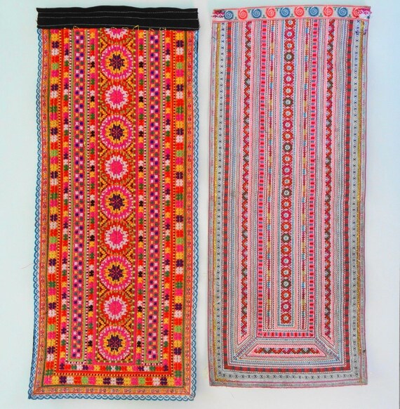 Vintage Textile Hmong Textile Textile Hmong Vintage Textile Tribal Textile Embroidered Vintage Textile
