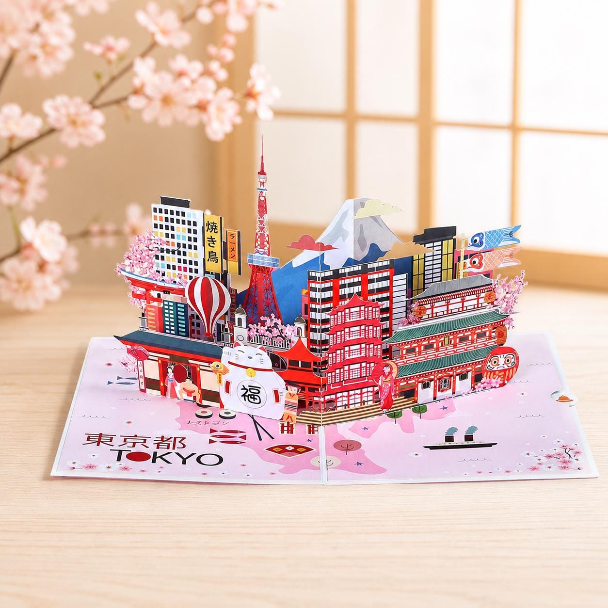 Japanese Pop up Card - Etsy
