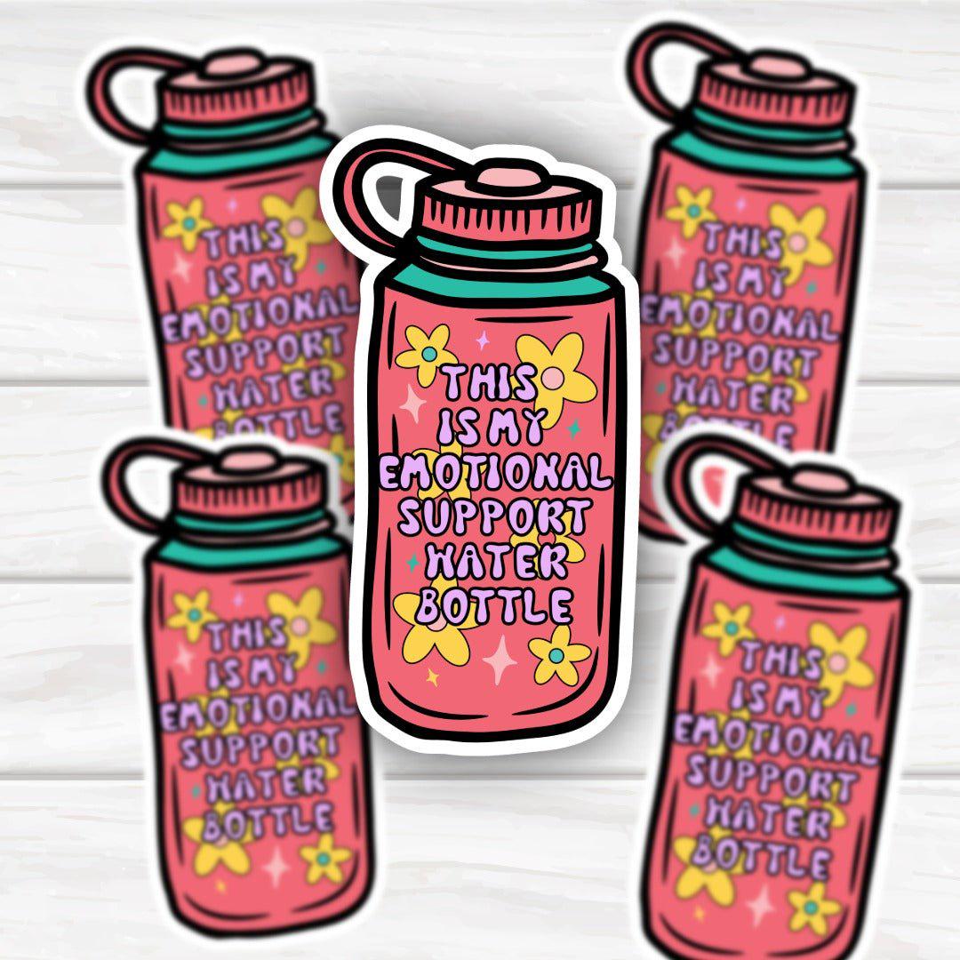 Emotional Support Water Bottle Sticker - Etsy