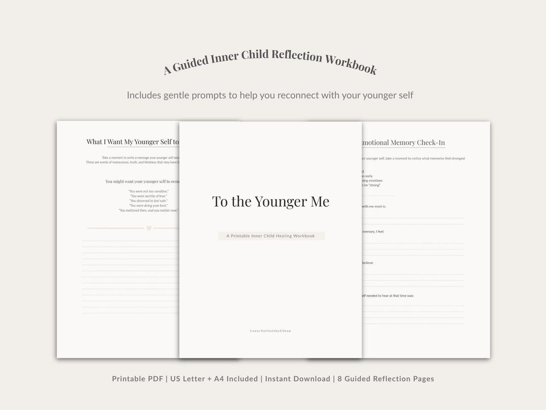 Reflection Inner Child Inner Child Healing Workbook | Letter to Younger Self, Guided ...