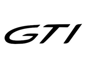 Porsche Caligraphy Style "GTI" Decal
