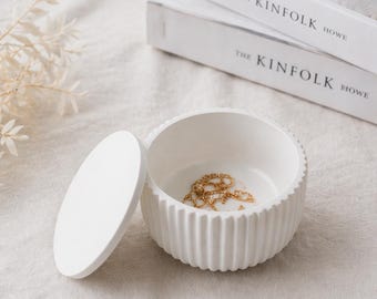 Handcrafted Minimalist Jar Holder | Small Storage Pot, Trinket Dish