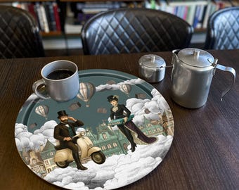 Decorative Birchwood Tray | Serving Tray | Tabletop Decor