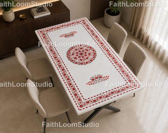 Luxury White Marble Rectangle Dining Table Handmade White Marble Dining Table Modern White Marble Table Luxury Rectangle Marble Dining Table