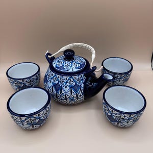 Blue Talavera Tea Set