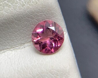 Natural Tourmaline Gem of the Rainbow Fire, Pink Color Loose Gemstone, Faceted Tourmaline, October Birthstone