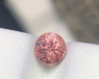 Natural Tourmaline Gem of the Rainbow Fire, Orange Color Loose Gemstone, Faceted Tourmaline, October Birthstone