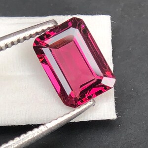 Natural Pink Garnet Gemstone Octagon Cut | Loose Faceted Gem  |January Birthstone (8x5.80x3.50 MM)