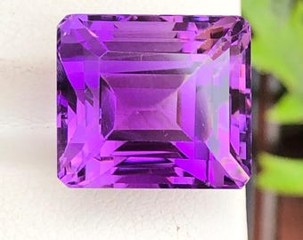 Natural Purple Amethyst Octagon Step Cut 11.50 Ct Loose Gemstone,