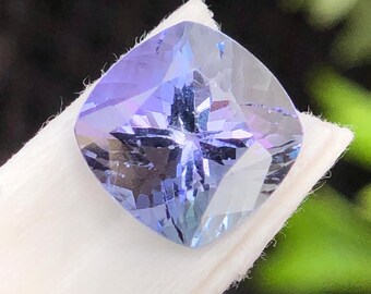 Natural Tanzanite Square Cushion Cut Green Blue Color Loose Gemstone For Making Pandent