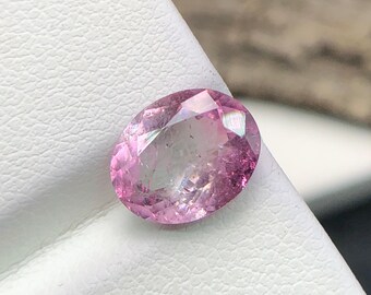 Natural Pink Color Oval Tourmaline Gemstone for Making Ring (10x8x4.8 MM)