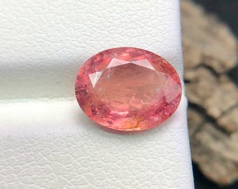 Natural Orange Tourmaline Oval Cut Loose Gem | Handmade Jewelry Supply