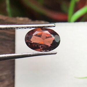 Natural Radish Garnet Gem Oval Cut | Loose Faceted Gemstone |January Birthstone (6x4.1x2.8 MM) image 4