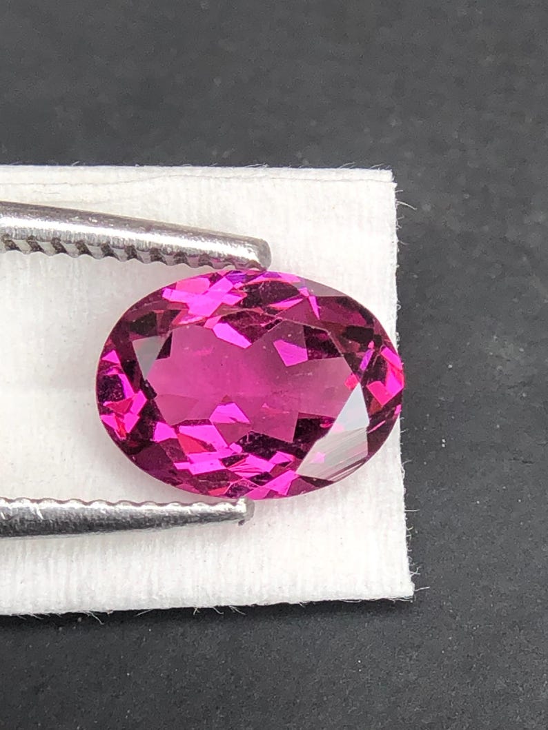 Natural Neon Pink Garnet Oval Gemstone (8x6 MM) for Jewelry Making image 4