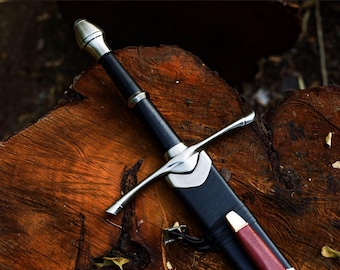 Réplica de la legendaria espada de Andúril - Decoración y regalo inspirados en El Señor de los Anillos para fans - Amantes del cosplay y fans de El Hobbit - Edición limitada