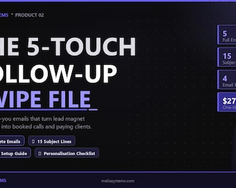 Follow-Up Email Swipe File for Consultants | 25 Done-for-You Sales Email Templates | Freelancer Client Follow Up | Instant Download