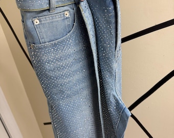 Rhinestone baggy jean