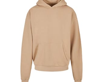 Sudadera con capucha beige lisa / Sudadera con capucha extragrande / Sudadera unisex minimalista