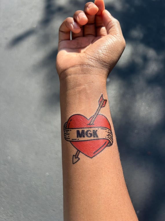 MGK Temporary Tattoos Concert Fan Gift Music Lover