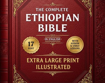 Komplette äthiopische Bibel in Englisch, Extra-Large Print, Illustriert (17pt Schrift)