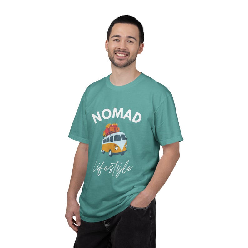 Nomad Lifestyle T-Shirt, Van Life Shirt, Travel Camper Tee, Digital Nomad Clothing, Adventure Shirt, Freedom Lifestyle image 3