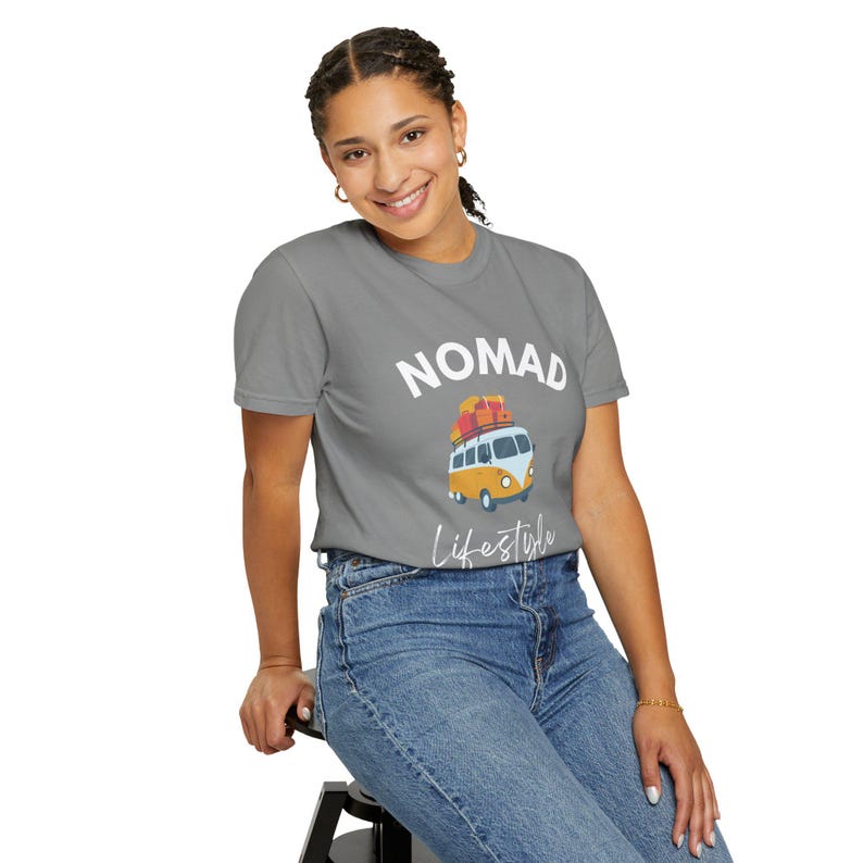 Nomad Lifestyle T-Shirt, Van Life Shirt, Travel Camper Tee, Digital Nomad Clothing, Adventure Shirt, Freedom Lifestyle image 8