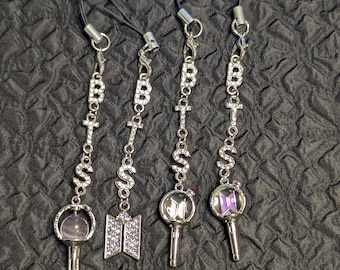 BTS Inspired Light stick/Bag Charms & Earrings