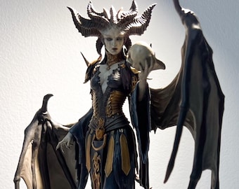 Lilith Diablo 4 Figura 30cm | Estatua Resina Pintada a Mano | Diablo IV Collectible