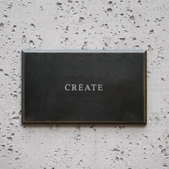 Custom Bronze Plaque, Antique Brass Name Plate, Engraved Metal Sign, Handcraft House Number