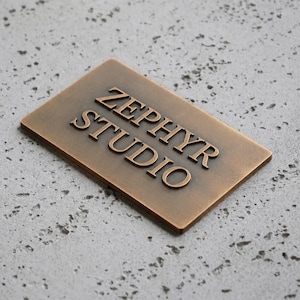 Custom Metal Sign , Solid Brass Plaque , Personalized House Number Sign , Address Name Plate image 7