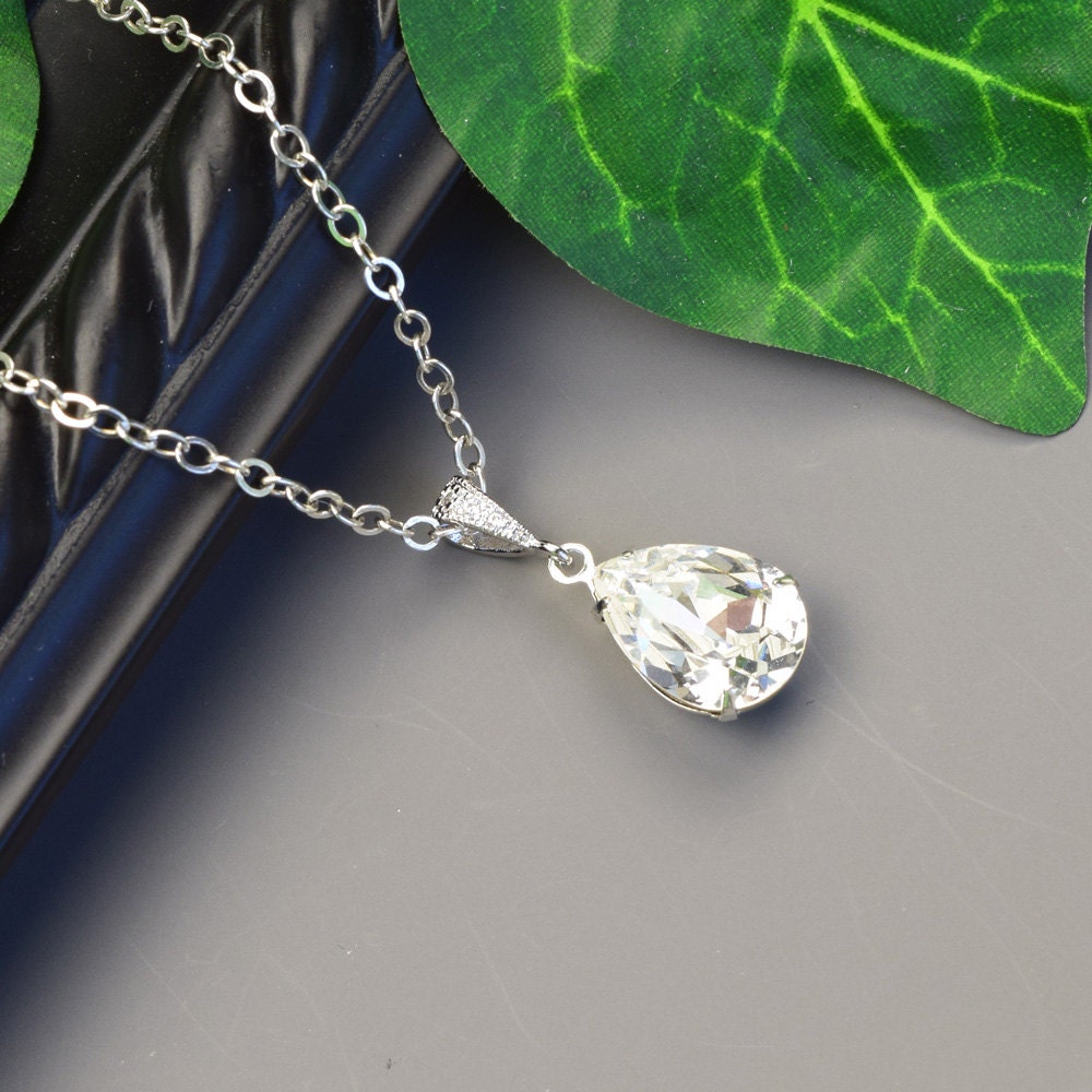 Jane Marie Mini Clear Crystal Necklace main image 1