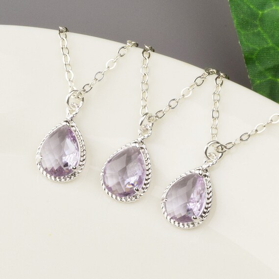 silver bridesmaid necklaces