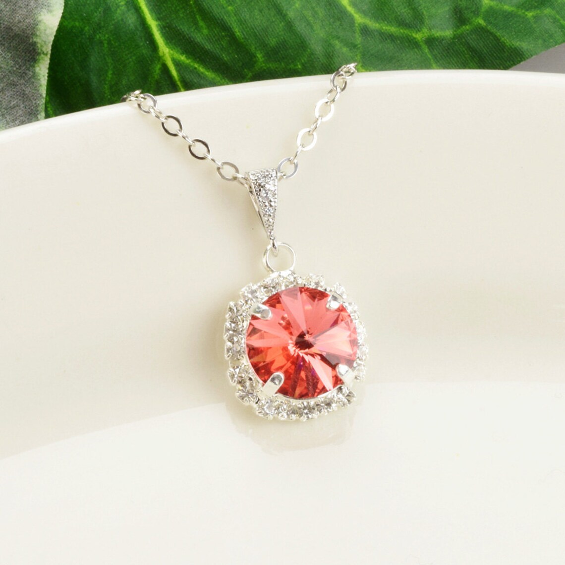 Swarovski coral necklace Clearance