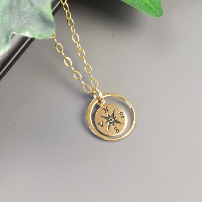 Gold Compass Necklace Graduation Gifts for Daughter Etsy