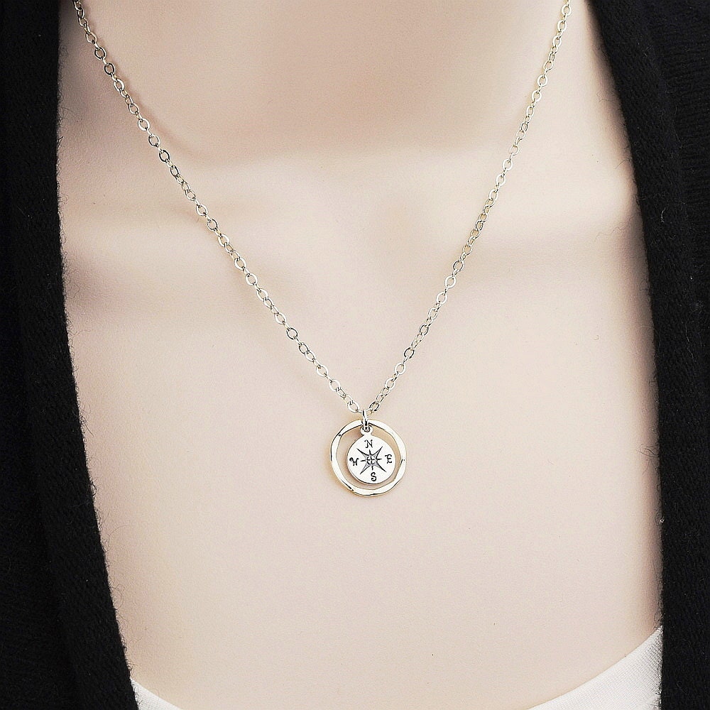 Sterling Silver Compass Necklace Best Ing Items Zoom