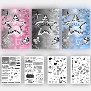 Y2K Digital Planner Bundle | Hyperlänkad GoodNotes Planner Set | Chrome Dreams Collection