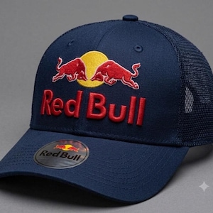 Red Bull Racing Marinblå Truckerkeps Broderad Motorsport Mesh Back Hat
