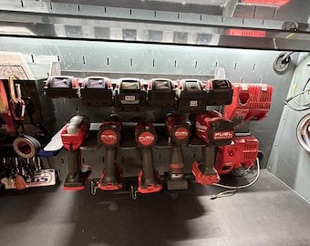 Milwaukee 6x18v Battery Mount - Harbor Freight Icon, US General & Snap On