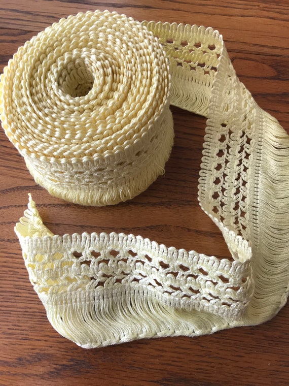 COTON Crochet FRINGE TRIM Jaune pâle 10 yards 3.25 Etsy